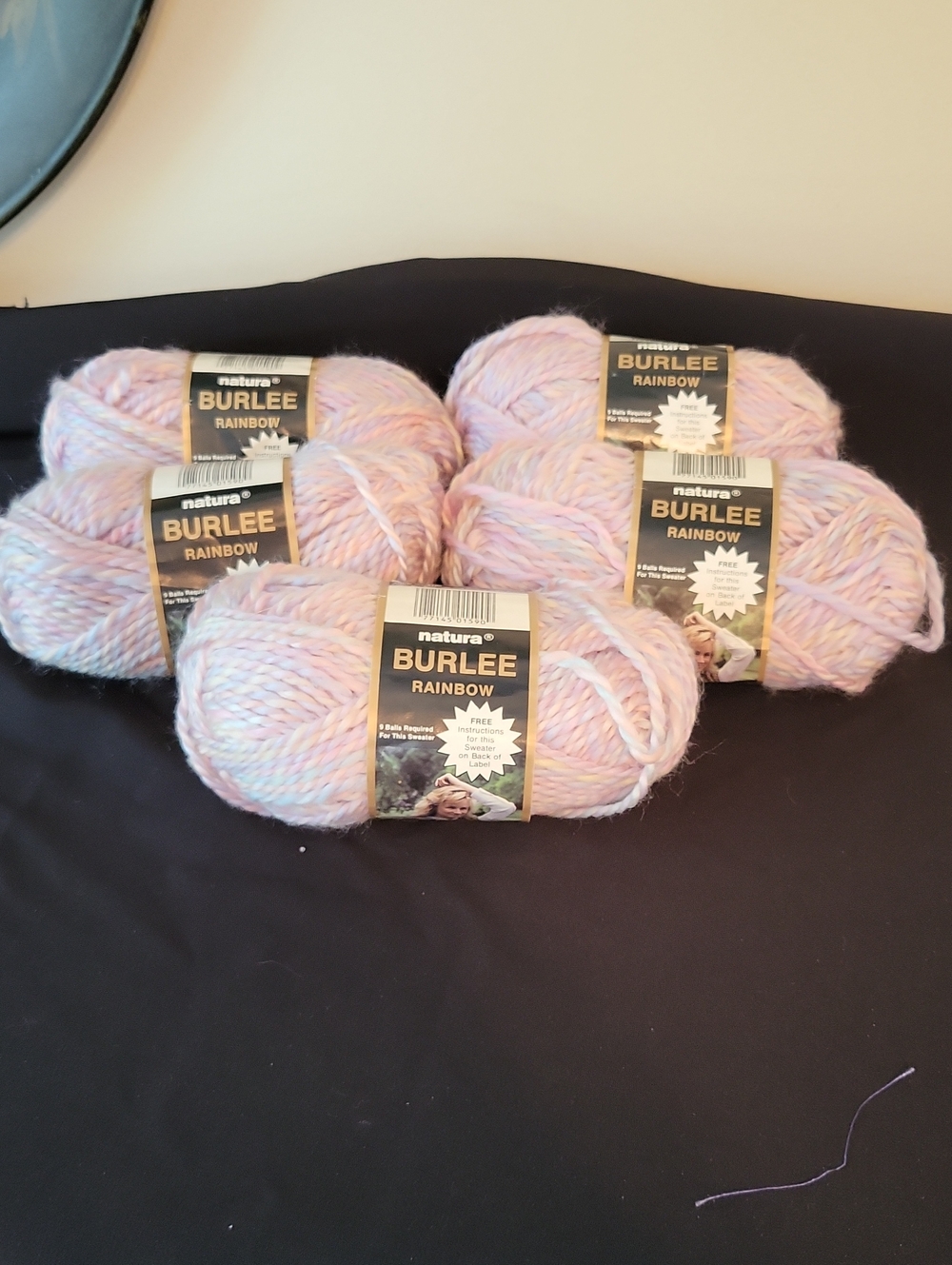 Natura Burlee Rainbow Chunky Yarn - Pastel Pink Mix (5 Skeins)